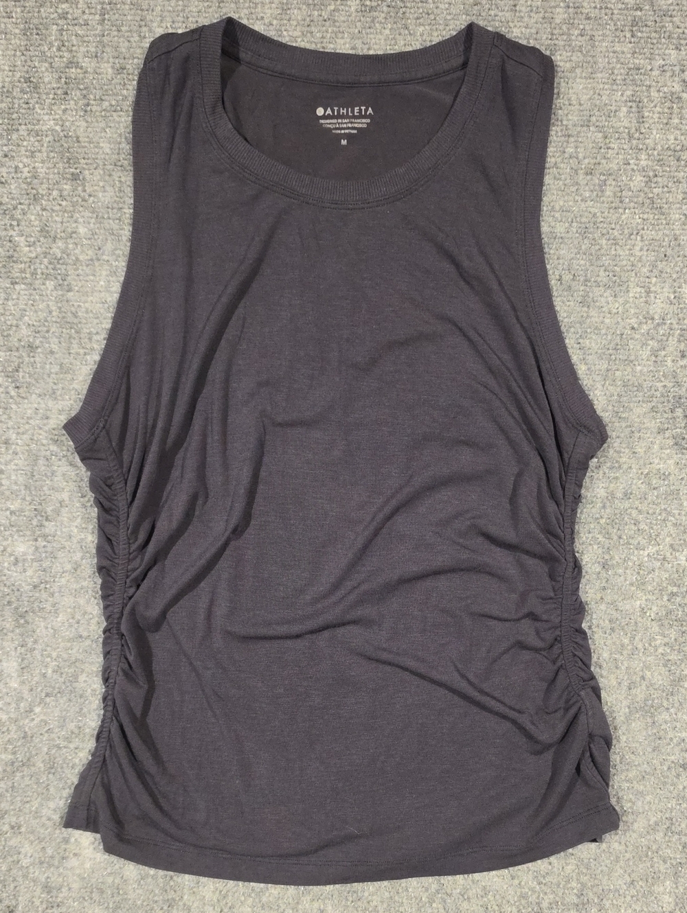 Athleta Women's Charcoal Side-Ruched Tank